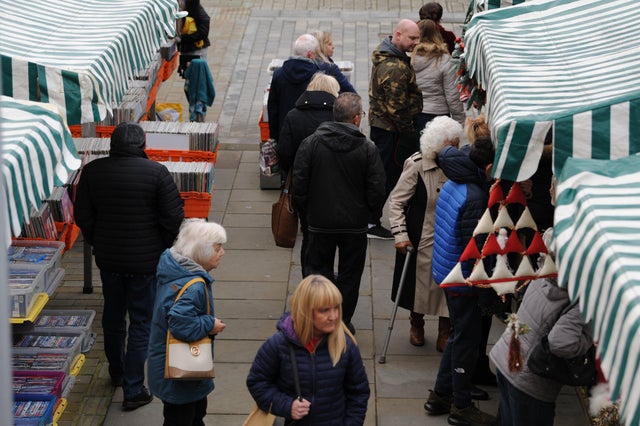 people shopping at South Shields market